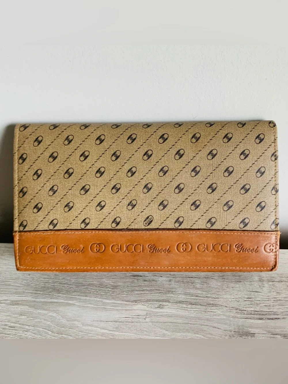 Rare Vintage GG Supreme Tan Clutch/Wallet - Picture 12 of 13